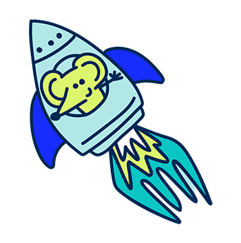 Mouse in a rocket